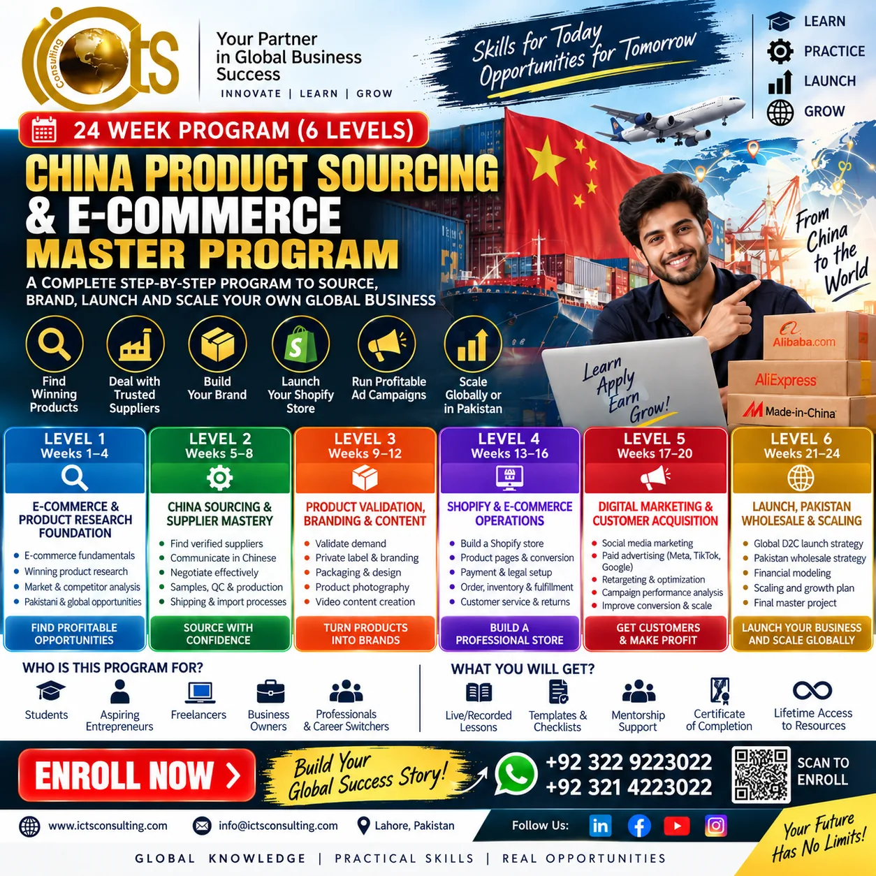 China Product Sourcing and E-Commerce 24 Week Master Program Official Roadmap